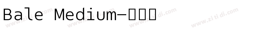 Bale Medium字体转换